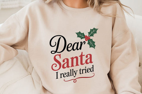 Dear Santa I Really Tried SVG Angelina750 