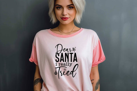 Dear Santa I Really Tried Svg File for Winter Christmas Holiday, Christmas Shirt Svg, Santa Svg, Funny Christmas Svg, Christmas Svg, Winter Svg SVG DesignDestine 