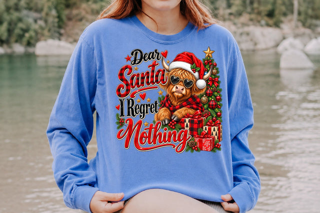 Dear Santa I Regret Nothing Cow PNG Sublimation nirmal108roy 