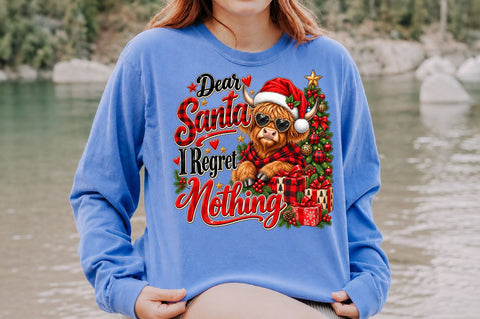 Dear Santa I Regret Nothing Cow PNG Sublimation nirmal108roy 