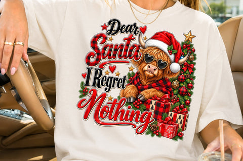 Dear Santa I Regret Nothing Cow PNG Sublimation nirmal108roy 