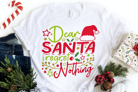 Dear Santa I Regret Nothing| Funny Christmas SVG Cutting Files. SVG CosmosFineArt 