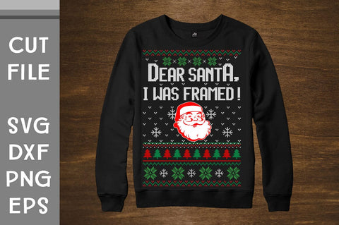 Dear Santa I Was Farmed! Ugly Sweater design SVG Svgcraft 