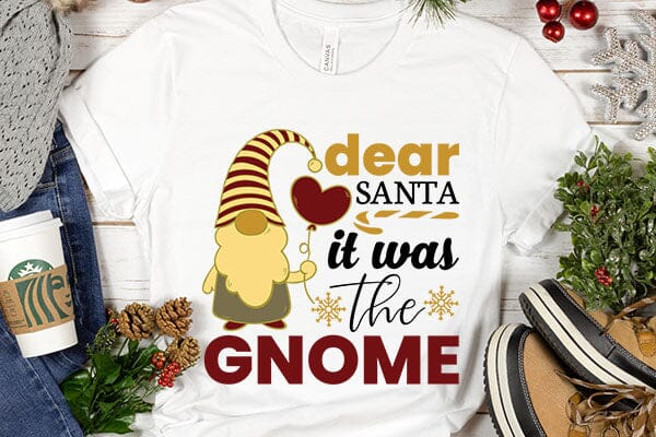dear santa it was the gnome SVG Angelina750 