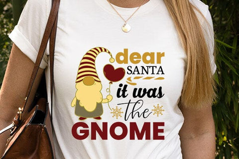 dear santa it was the gnome SVG Angelina750 