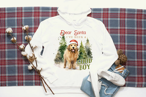 Dear Santa I've Been a Good Boy, Funny Christmas Dog Saying PNG Sublimation CraftLabSVG 