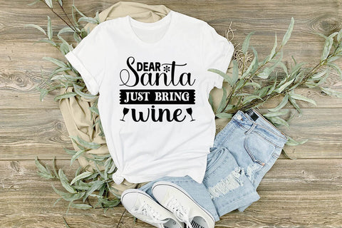 Dear santa just bring wine SVG Angelina750 