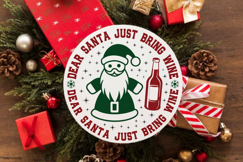 Dear santa just bring wine SVG Angelina750 