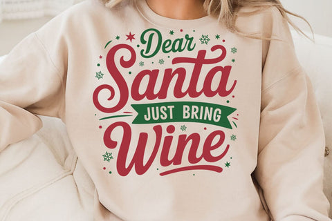 Dear Santa Just Bring Wine SVG Angelina750 