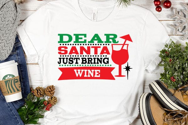 Dear Santa just bring wine SVG Angelina750 