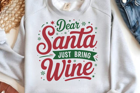 Dear Santa Just Bring Wine SVG Angelina750 