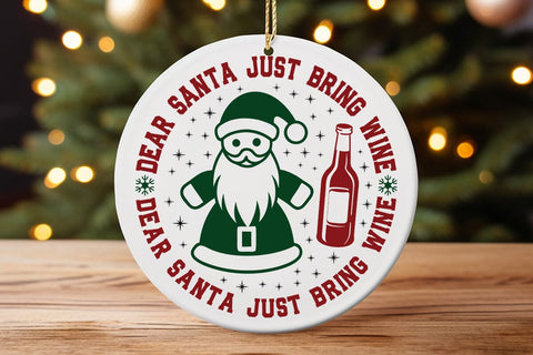 Dear santa just bring wine SVG Angelina750 