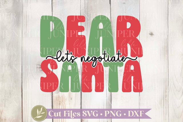 Dear Santa Let's Negotiate, Funny Retro Christmas SVG SVG LilleJuniper 