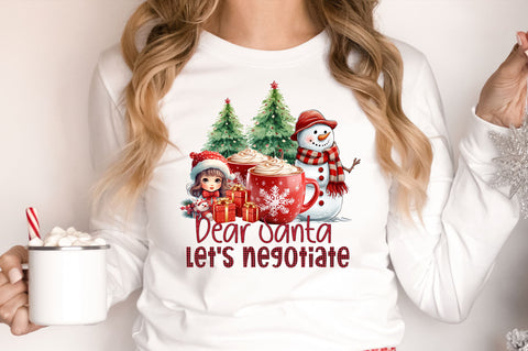 Dear santa let's negotiate png design Sublimation Regulrcrative 