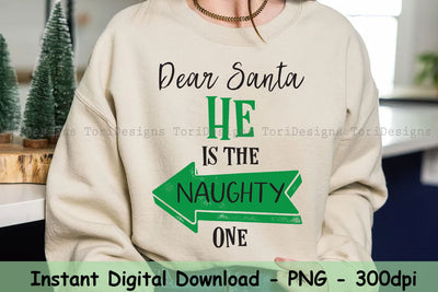Dear Santa Png, Christmas Png, Cute Santa Png, Santa Claus letter template, Holiday letter to Santa, Digital Download Sublimation ToriDesigns 