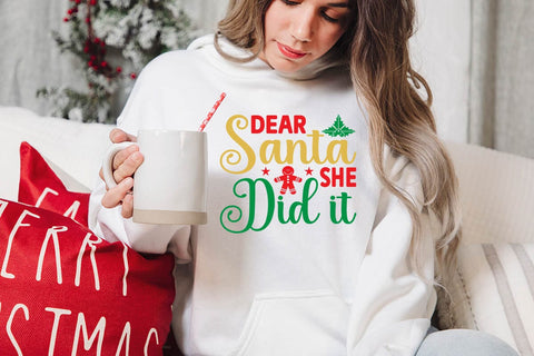 Dear santa she did it SVG Angelina750 