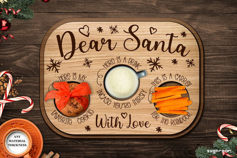 Dear Santa Tray Laser Cut SVG SvgOcean 