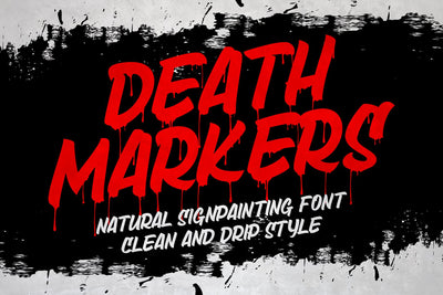 Death Markers - Natural Sign-painting Font Font Mozzatype 