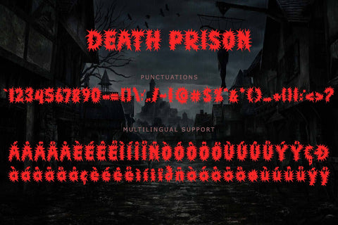 Death Prison Font Prasetya Letter 
