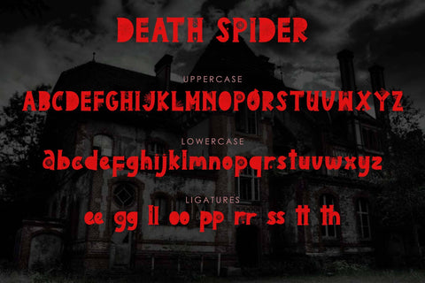 Death Spider Font Prasetya Letter 