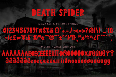 Death Spider Font Prasetya Letter 