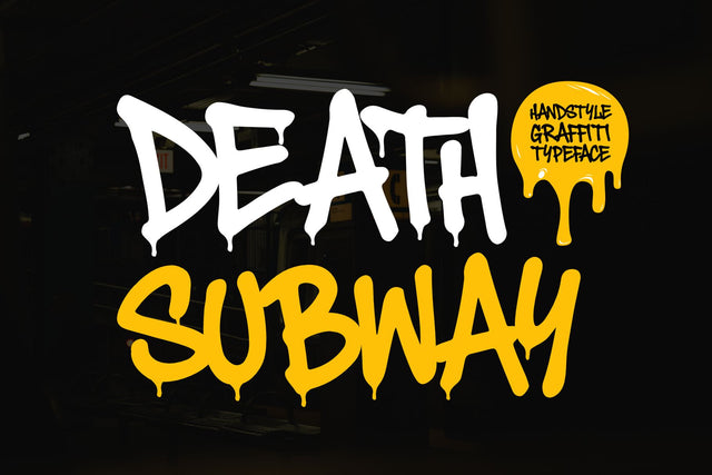 Death Subway – Handstyle Graffiti Drip Energy Font Mozzatype 