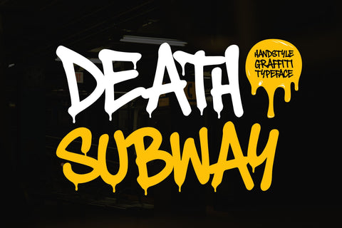 Death Subway – Handstyle Graffiti Drip Energy Font Mozzatype 