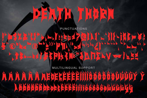 Death Thorn Font Prasetya Letter 