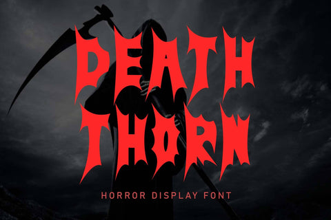Death Thorn Font Prasetya Letter 