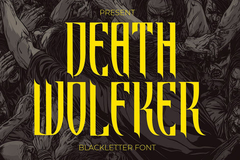 Death Wolfker - Sharp Blackletter Font Font Mozzatype 