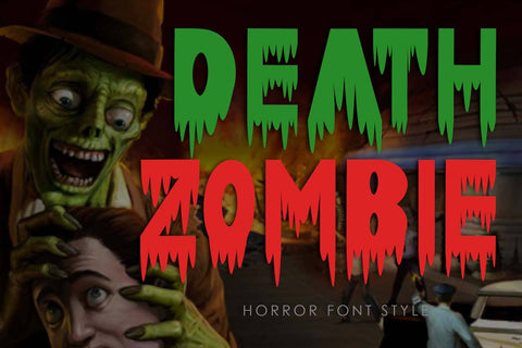 Death Zombie Font Prasetya Letter 