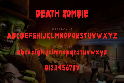 Death Zombie Font Prasetya Letter 