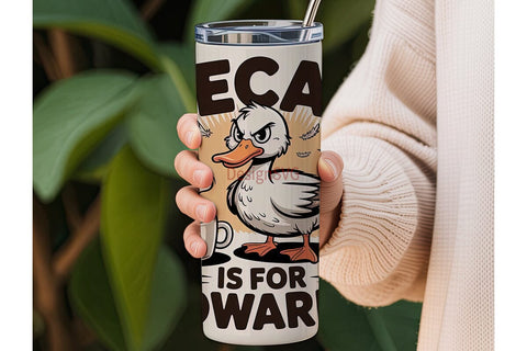 Decaf Is For Cowards Tumbler Wrap Sublimation DesignSVG 