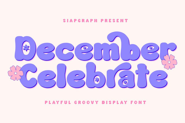 December Celebrate - Playful Groovy Font Font Masyafi Studio 
