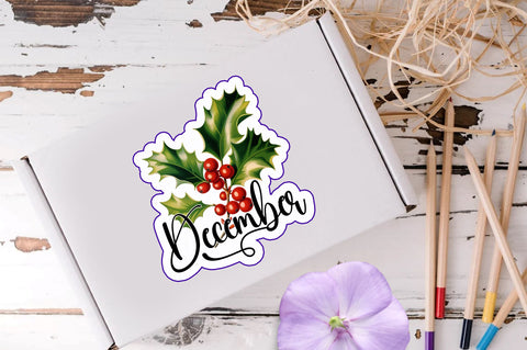 December Sticker Design Sublimation Regulrcrative 