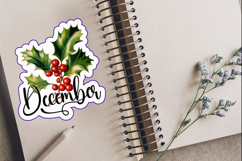 December Sticker Design Sublimation Regulrcrative 