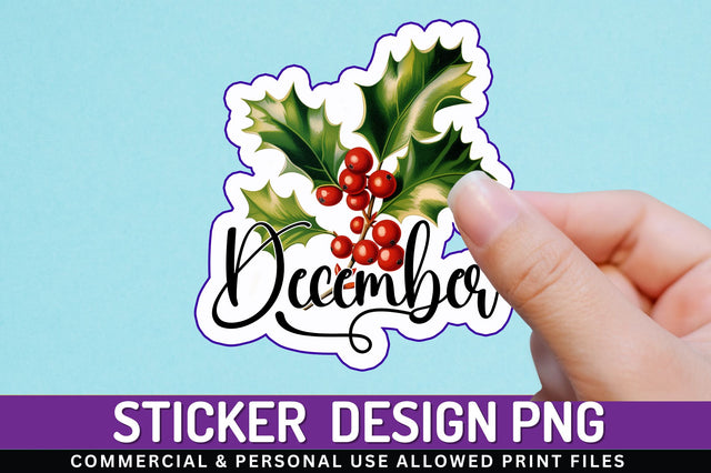 December Sticker Design Sublimation Regulrcrative 