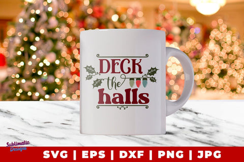 Deck Halls Sign Laser SVG | Chistmas Sign Laser SVG | Christmas Sublimation Design PNG SVG Sublimatiz Designs 
