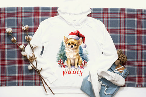 Deck the Paws - Funny Christmas Dog Saying PNG Sublimation CraftLabSVG 