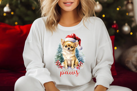 Deck the Paws - Funny Christmas Dog Saying PNG Sublimation CraftLabSVG 