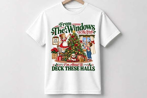 Deck These Halls Christmas Tree PNG SVG BillahCrafts 