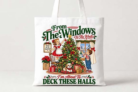 Deck These Halls Christmas Tree PNG SVG BillahCrafts 