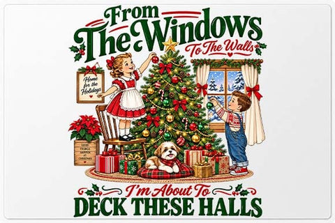 Deck These Halls Christmas Tree PNG SVG BillahCrafts 