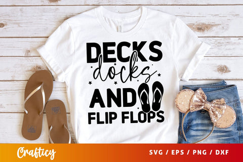 Decks Docks And Flip Flops Svg Design SVG Designangry 