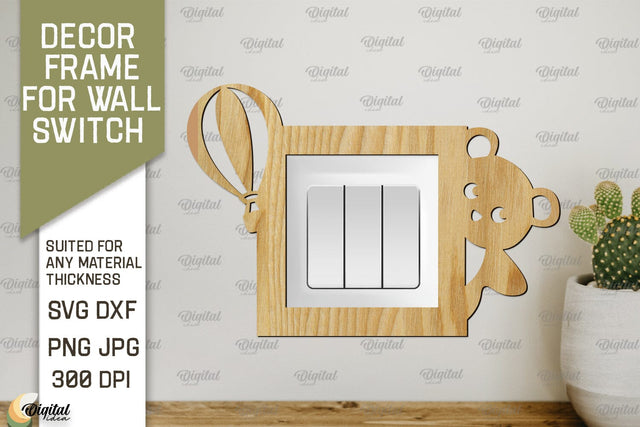 Decor Frame For Wall Switch. Home Decor Laser Cut SVG Evgenyia Guschina 