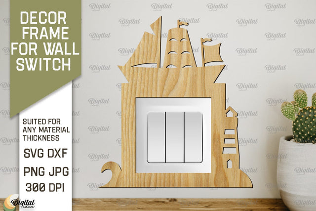Decor Frame For Wall Switch. Home Decor Laser Cut SVG Evgenyia Guschina 