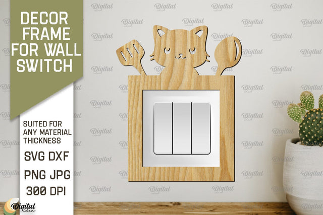 Decor Frame For Wall Switch. Home Decor Laser Cut SVG Evgenyia Guschina 