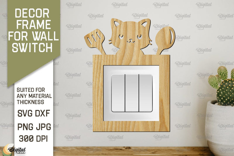 Decor Frame For Wall Switch. Home Decor Laser Cut SVG Evgenyia Guschina 