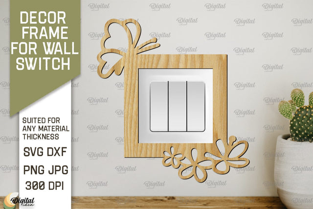 Decor Frame For Wall Switch. Home Decor Laser Cut SVG Evgenyia Guschina 