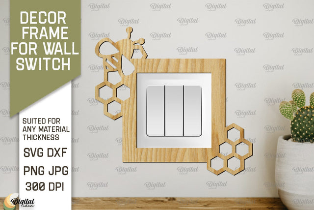 Decor Frame For Wall Switch. Home Decor Laser Cut SVG Evgenyia Guschina 